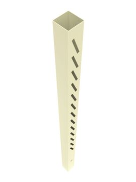 5" x5" x102" Louvered Right End Post Tan