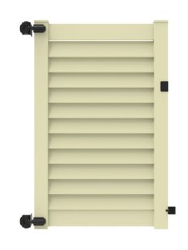 6'H X 46" W Louvered Vinyl Privacy Gate Tan