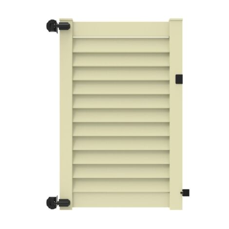 6'H X 46" W Louvered Vinyl Privacy Gate Tan