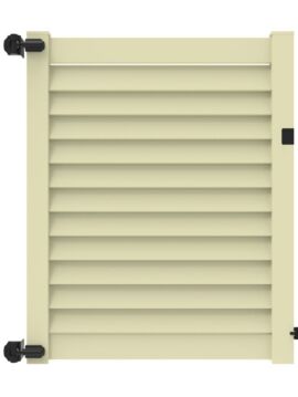 6'H X 58'W Louvered Vinyl Privacy Gate Tan