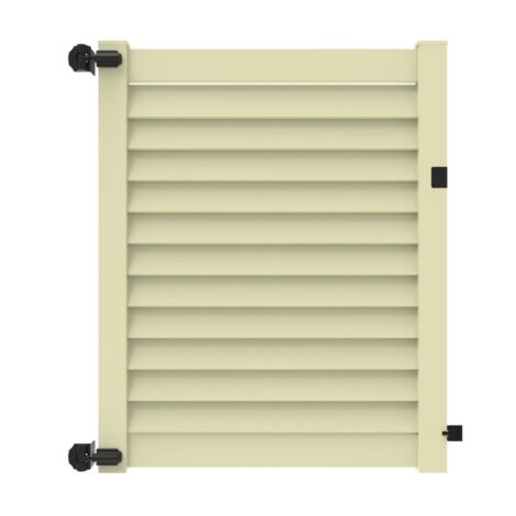 6'H X 58'W Louvered Vinyl Privacy Gate Tan