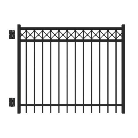 4' H x 5'W Fulton Straight Gate Black