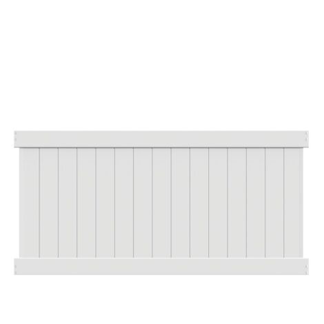4' H x 8' W Norfolk Privacy Fence Panel White