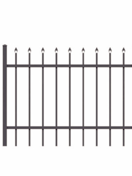 4' H x 4' W Huntington Straight Gate Black