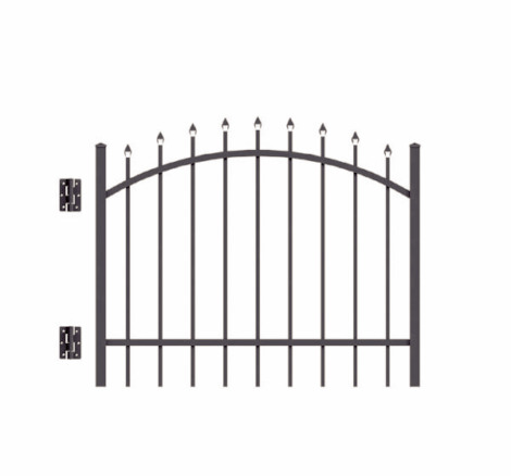 4' H x 4' W Huntington Arched Gate Black