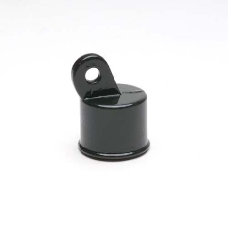 Residential Black Aluminum Rail Ends 1 3/8