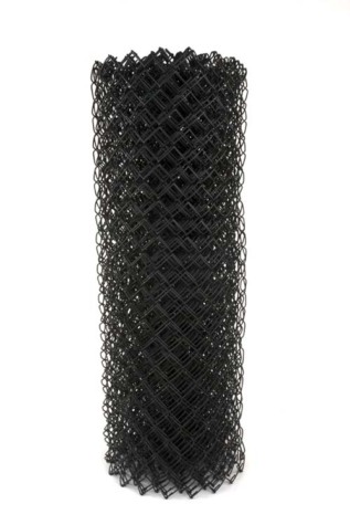 Residential Black Chain Link Fabric  2 x 9 x 48" High