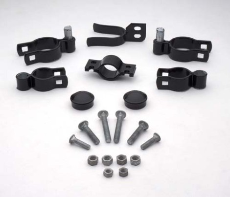 Residential Black Double Gate Hardware  