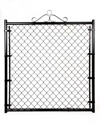 Residential Black Single Gate - 48"W X 48"H X 1 3/8" 