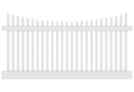 4' H x 8' W Wharton Creek Picket Classic Scallop White