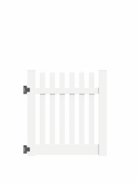 4'x46" Richmond Picket Straight Walk Gate White