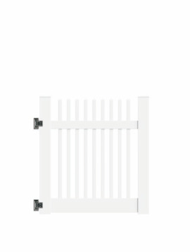 4'x46" Wharton Creek Picket Straight Walk Gate White