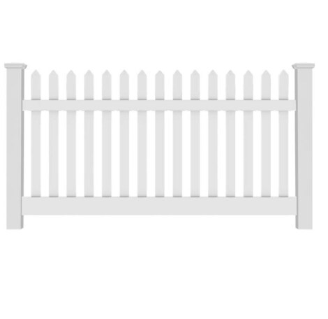 4' H x 8' W Richmond Picket Contemporary Straight White