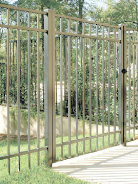 4' H x 6' W Bradford Aluminum Fence Panel Bronze