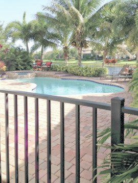 4' H x 6' W Tioga Aluminum Pool Fence Panel Black