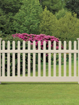 4' H x 8' W New Bedford Picket Contemporary DE Straight Tan