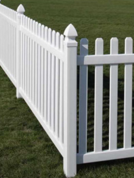 4' H x 8' W New Bedford Picket Contemporary DE Straight White