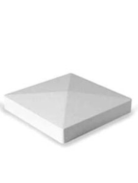 5"x5" Pyramid Post Top White