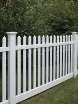 4' H x 8' W Richmond Picket Contemporary Straight White