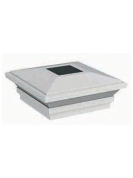 5"x5" Contemporary Solar Post Top White