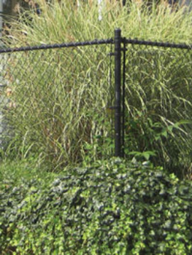 Residential Black Chain Link Fabric  2 x 9 x 48" High