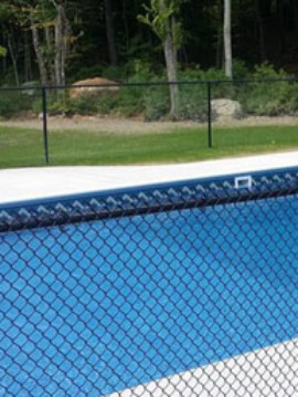 Residential Black Chain Link Fabric  1 1/4" x 11 x 48" High (Pool Code)