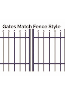 4' H x 10' W Huntington Straight Double Gate Black 