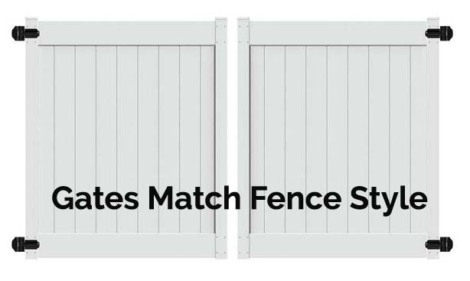6'H x 10'W Harrington Double Drive Gate White