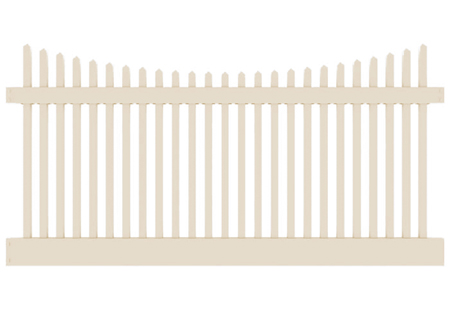 4' H x 8' W Wharton Creek Picket Classic Scallop Tan