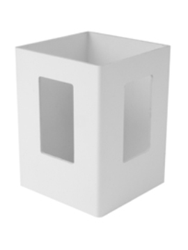 5"x 5"x 96" 4 Rail Livestock Corner Post White 
