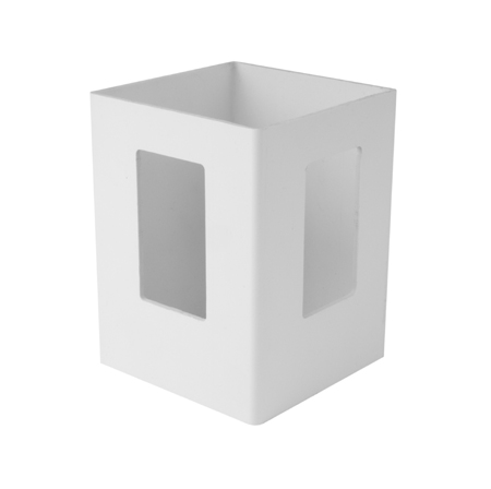 5"x 5"x 96" 4 Rail Livestock Corner Post White 