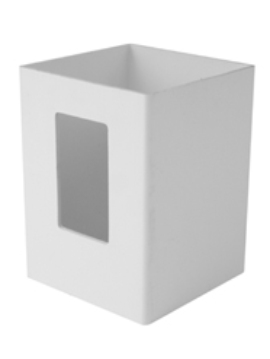 5"x 5"x 96" 4 Rail Livestock End/Gate Post White 