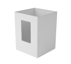 5"x 5"x 60" 2 Rail  End Post White   