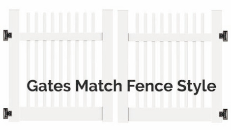4' H x 10' W New Bedford Picket Scallop Double Drive Gate White 