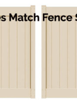 6'H x 10'W Norfolk Double Drive Gate Tan