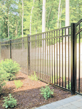 4' H x 6' W Bradford Aluminum Fence Panel Black