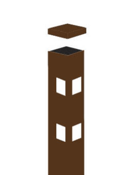 2"x2"x70" Bradford Corner Post  Bronze