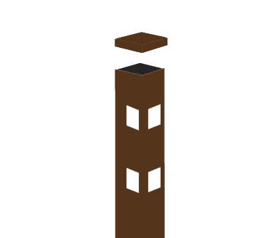 2"x2"x70" Bradford Corner Post  Bronze