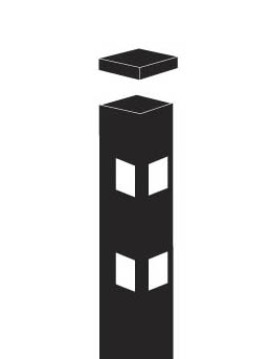 2½X2½X70" Corner Post Blk
