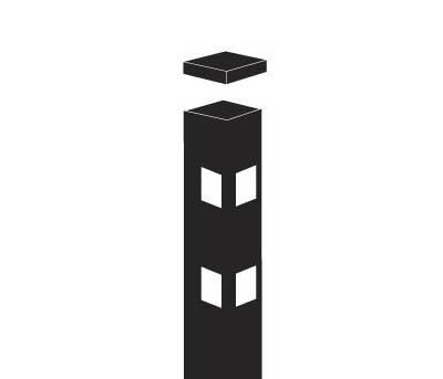 2½X2½X106" Corner Post Blk