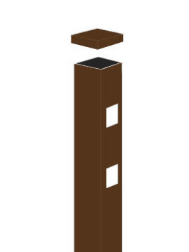 2"x2"x70" Bradford End Post  Bronze