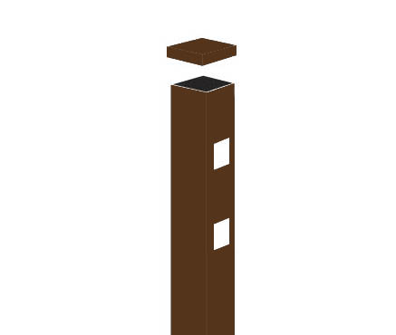 2"x2"x70" Bradford End Post  Bronze