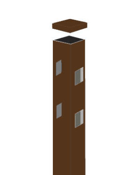 2"x2"x70" Bradford Line Post Bronze
