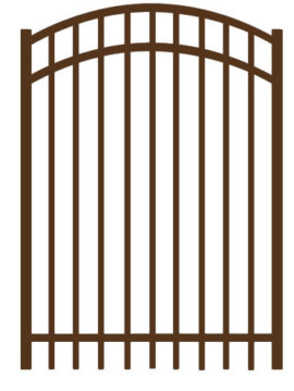 4' H x 4' W Bradford Arched Gate Bronze
