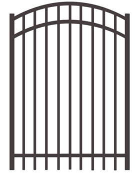 4'H X 4'W Bradford Arch Gate Blk