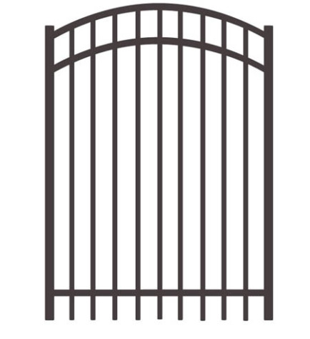 4' H x 5' W Bradford Arched Gate Black