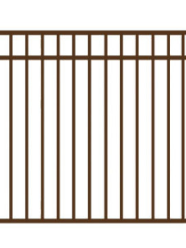 54" H x 6' W Bradford Aluminum Fence Pool Panel Bronze