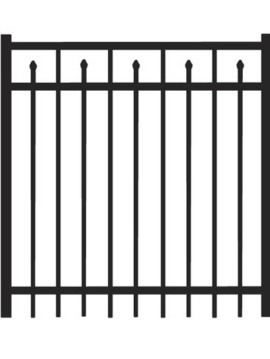 4' H x 4' W Clearfield Straight Gate Black