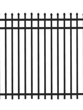 6'H X 8'W Huntington Aluminum Fence Black